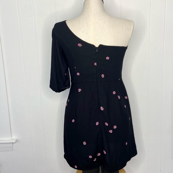 NWT Park & Fifth Carall Mini Dress in Rosebud Women’s Size Large One Shoulder - Picture 5 of 9